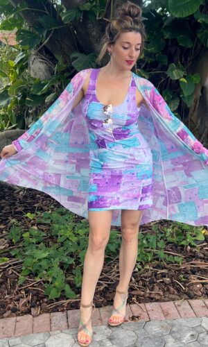 Wearable Art Dress: Lavender reflections