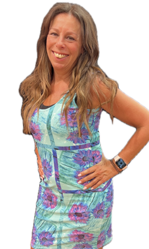 Comfortable Wearable Art Dress: Flower power