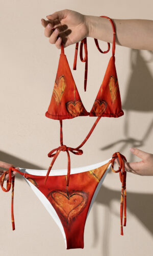 Wearable Art Recycled String Bikini Set – Limited Edition Swimwear by Art4Wear®
